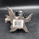 Witch Figurine Broom Black Dress Halloween Decor Gothic Fairy Statue
