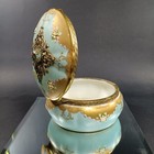 Stunning 19th C  French Dresser Box- Large  Painted  Gilded  Porcelain  Numbered