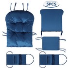 Soft Glider Rocking Chair Cushion Set Velvet Cotton Ottoman Pad For Baby Nursery