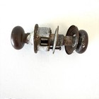 Antique Metal Door Knob Set Salvage Hardware Passage Knobs
