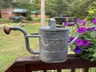 Xl Vintage Watering Can Galvanized Steel Rose Bud Sprinkler Flower Garden