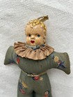 Vintage Victorian Porcelain Doll Head Pin Cushion - 8-1 2  Long