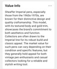 Vintage Sheaffer Imperial Textured Ballpoint Pen