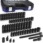 Workpro 55-piece 1 2  Drive Impact Socket Set Sae And Metric Sockets Cr-v Steel
