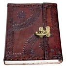 Handmade Vintage Leather Journal 6x8  Lock Diary 200 Blank Pages Rustic Notebook