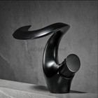 Brass Bathroom Wide Mouth Waterfall Sink Faucet Single Hole Wash Basin Mixer Tap