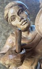 Hand Carved Natural Finish Wooden Statue Tribal Warrior 18    Height- M  ori   Orig