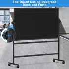 Rolling Chalkboard Double-sided 60 X 36  Large Magnetic Blakc Dry Erase Board   