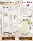 16 Pcs Lantern Wedding Centerpieces Includes 8 Rustic Wooden Wedding Lantern    