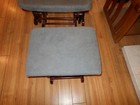 Preowned Rocking Glider Chair And Ottoman Cushion Set Wood Gray    local Pick-up