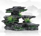 Aquarium Mountain View Stone Ornament - Rock Decorations For Large Fish Tank    