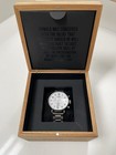 Shinola Argonite-5021 Chronograph Date White Dial Silver Ss Bracelet Box