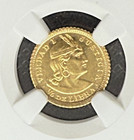 1959 Zbr 1 5 Libra Gold Peru Coin-cert  Ngc Ms64-km210-collection Upgrade   a 