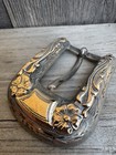 14k Gold Sterling Silver Hollands San Angelo 102 Ranger 3 Pc Belt Buckle Set
