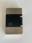 Vintage Dupont-style Gas Lighter Black   Silver     Untested     Collectible Gift