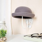 Mygift Set Of 2 Wall Mounted Vintage Style White Metal Hat And Wig Holder Racks