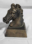 Bronze brown Color Resin plaster Horse Head Figurine Statue Shelf D  cor