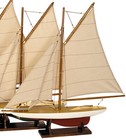 Mini Pond Yacht Sailboats Set Of 4 Models 20  Wooden Nautical Boat Decor New