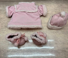 Build-a-bear Pink Winter Outfit Coat Hat Boots Set Teddy Bear Clothes Babw
