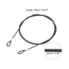10pcs Lanyard Cable  100cm X 2mm Stainless Steel Wire Cable With Loops  Black
