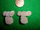 2 Vintage Flocked Minature Koala Bears 