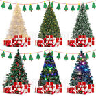 Artificial Holiday Christmas Tree With Led Lights pre-lit snowy Decor 4 5 6 7ft