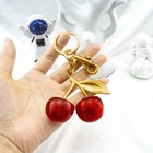 Cherry Bag Charm Keychaincoachglitter Resin Metal Brass Red Apple Gifts 