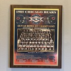 Vintage 1985 Chicago Bears Super Bowl Xx Champions Photo Roster Wood Plaque Nfl