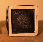 Rare Vintage Mid-century Modern Brayton Laguna Black 2piece Covered Box 9 5x3 5   