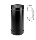 1 Chimney Stove Pipe 6  Dia Single Wall Steel 24-gauge 24  Length Single Headed