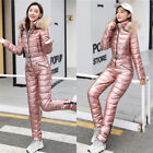 Winter Women Ski Suit Hooded Jumpsuit Outdoor Sport Warm Slim Cotton Padded Coat