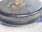Antique English Georgian Lacquer Papier-m  ch   Snuff Box Girl Portrait