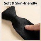 Women s Knot Free Tie Jk School Style Pre-tied Adjustable Necktie Neck Black