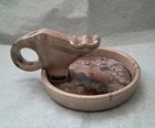 Vintage Native American Sioux Made Art Pottery Ashtray Snuffer Indian Souvenir