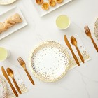 Juvale Gold Confetti Party Plates   Cups   Napkins Set - 1  Gold white