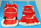 Set Santa Claus Pet Costume Suit Mrs Clause Dog Christmas Outfits Medium New