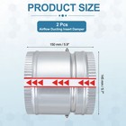 2pcs 6  145mm Backdraft Damper One-way Heavy Duty Airflow Ducting Insert
