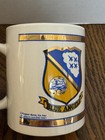 United States Navy Blue Angels White Ceramic Mug W  Gold Trim Jet Graphics