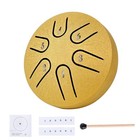 Yahpetes Steel Tongue Drum Musical Percussion Instrument Metal 3 6 Tone Gold