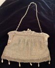 Antique Art Nouveau M h Co  German Silver Purse Chainmail Bag