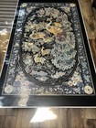 Korean Chinoiserie Screenprint  Peacock Low Folding Tea Table Large