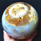2840g Natural Beautiful Golden Hair Rutilated Agate Stone Sphere Healing C1050