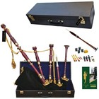 Traditional Scottish Bagpipes - Rosewood Finish With Golden Mounts - Complete Se