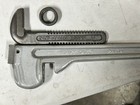 Aluminum Pipe Wrench 14   aluminum Handle  Steel Jaws  Straight Pipe Wrench 