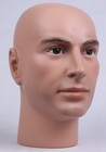 Mannequin Male Head Lifesize Realistic Hand Painted Model Zh-37    New