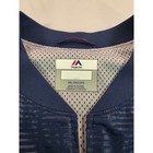 Majestic Cool Base Mens 2xl Navy Blue Quarter Zip Short Sleeve Pullover Training