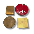 Vintage Ladies Vanity Powder Compacts  lot Of 4  Gold Toned Floral Evans  1940s