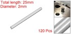 120pcs M2x25mm 304 Stainless Steel Dowel Pin Cylindrical Shelf Support Peg Pin