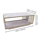100cm Coffee Table Living Room White End Table Modern Cocktail Table W  Shelf