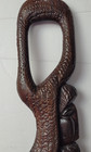 Vintage Hand Craved African Wood Walking Stick Beautiful Detail 3ft